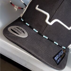 Savage Gear Black Snapback Hat with Beaded Detail